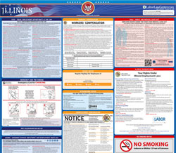 English, IL State Includes FFCRA Poster 2020 Illinois State and Federal Labor Law Poster Set - OSHA Compliant Laminated Posters 
