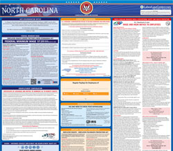 2019 North Carolina Federal Labor Law Poster State OSHA Compliant Laminated Mandatory All in One Poster Spanish 