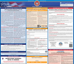 State OSHA Compliant 2019 Utah Labor Law Poster Federal Laminated Mandatory All in One Poster 